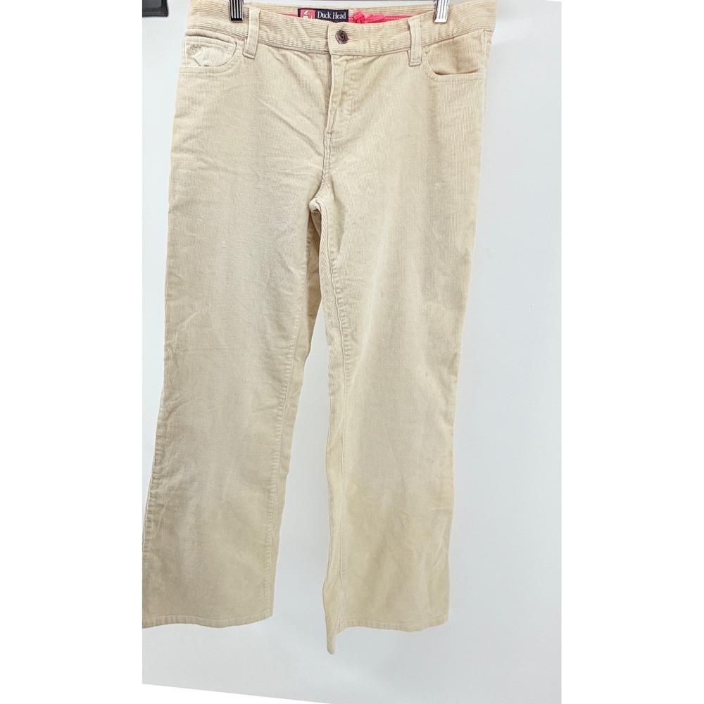 Duck Head Corduroy Pants‎ Women's Beige Casual Straight Leg Classic Trousers sz9